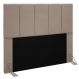 Cabeceira Cama Box Casal 140cm Pérola W01 Suede Bege - Mpozenato