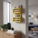 Revisteiro de Parede Porta Revistas Livros - Amarelo Laca