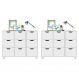 Kit 2 Nichos Organizadores 9 Gavetas com Rodízios Toys Q01 Branco - Mpozenato