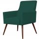 Poltrona Decorativa Para Sala de Estar e Recepção Maria W01 Pés Palito Suede Verde Musgo - Lyam Decor