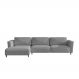 Image of Sofá 5 Lugares Munique com Chaise Esquerdo Poliéster Cinza MO895UP35HEIMOB