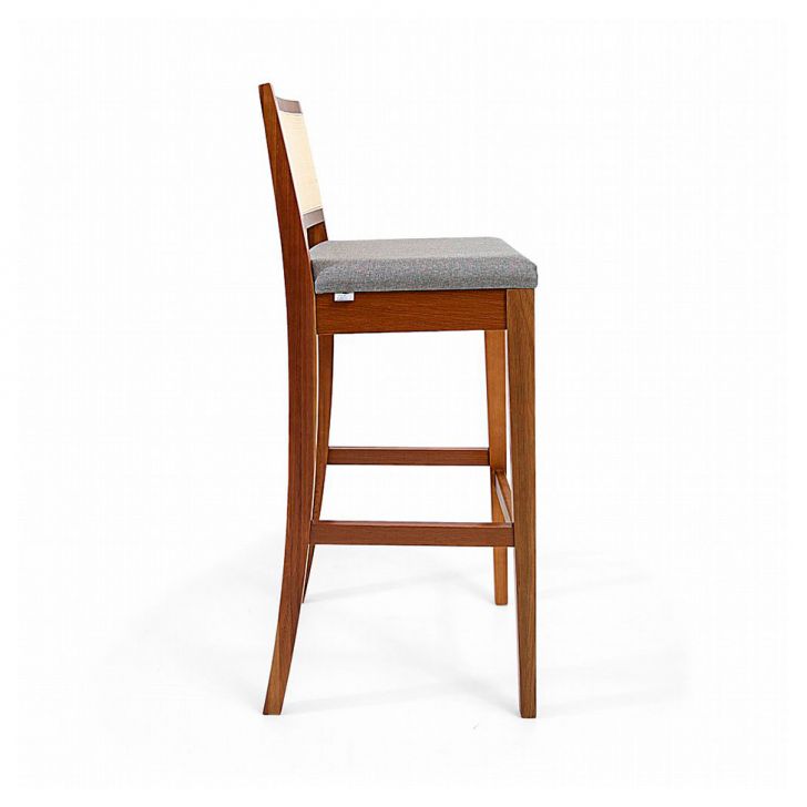 Banqueta Quito Cinza e Amêndoa