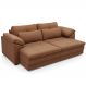 Sofá Retrátil Para Sala de Estar 3 Lugares 215cm Riza S03 Couro Soft Mel - Lyam Decor