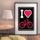 Quadro I Love Bike - 60x48cm