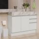 Armário Gabinete para Banheiro 120cm 2 Portas 3 Gavetas Branco Madesa