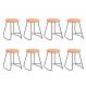 Image of Conjunto com 8 Bancos | Banquetas Dili Natural e Preto Industrial MO173CH35YTOMOB