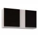 Armário Aéreo de Cozinha Lavanderia 02 Portas Agata Branco e Preto 100 cm - D'Rossi