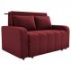 Sofa Cama 2 Lugares 138 cm Amora New Veludo E432 Vermelho Milani Store