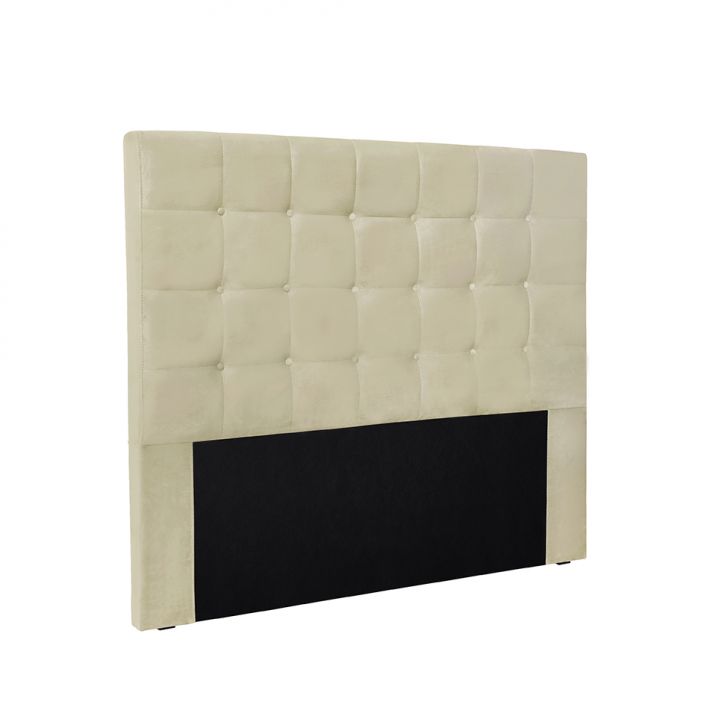 Cabeceira Solteiro Verona Veludo Bege