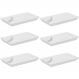 Kit 6 Pratos para Sushi Comida Japonesa com Porta Shoyu Comida Oriental Branco Uno Coza