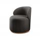 Poltrona Moderna Brenda - Linho Preto
