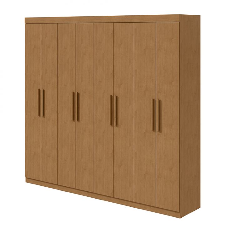 Guarda-roupa Casal Andara 8 Portas 4 Gavetas Amêndoa