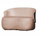 Namoradeira 2 Lugares Orgânica Decorativa Beatriz Veludo Rosa/PU Marrom - Montanaris Decor