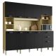 Cozinha Compacta 10P 2G 222 cm Intense Freijo Nero KTP