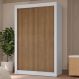 Guarda-Roupa Solteiro 2 Portas de Correr 4 Gavetas Branco/Rustic Vivare Plus Madesa