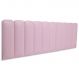 Cabeceira King Estofada Para Cama Box Kit 10 Placas Adesivas - Modelo Arredondada Courino Rosa
