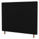 Cabeceira Cama Box Solteiro Cairo 90cm Suede Preto - Desk Design