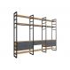 Image of Guarda-Roupa Closet Modulado Industrial Philly 5 Gavetas Cedro e Grafite MO895CL35VNOMOB