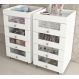 Kit 02 Carrinhos Organizador De Maquiagem PE2009 Branco Tecno Mobili