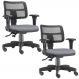 Kit 02 Cadeiras Giratórias Zip L02 Executiva Ergonômica Escritório Couro Sintético Cinza - Lyam Decor