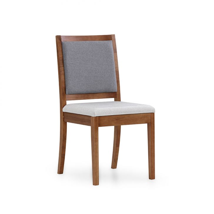 Cadeira Burke Linho Cru e Cinza