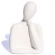 Estátua Decorativa Família Mãe 8cm em Cimento Artesanal - Branco