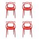 Conjunto de 4 Cadeiras Allegra Vermelha