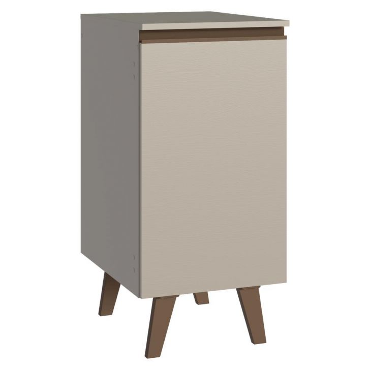 Balcão de Cozinha 40 cm 1 Porta Com Pés Crema Nice Madesa