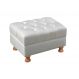 Puff Decorativo Capitonê Chesterfield - Couríssimo Branco