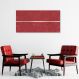 Quadro Vermelho Linha Minimalista 100x50 Sem Moldura