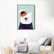 Quadro Infantil Urso na Neve 60x43 Filete Marrom