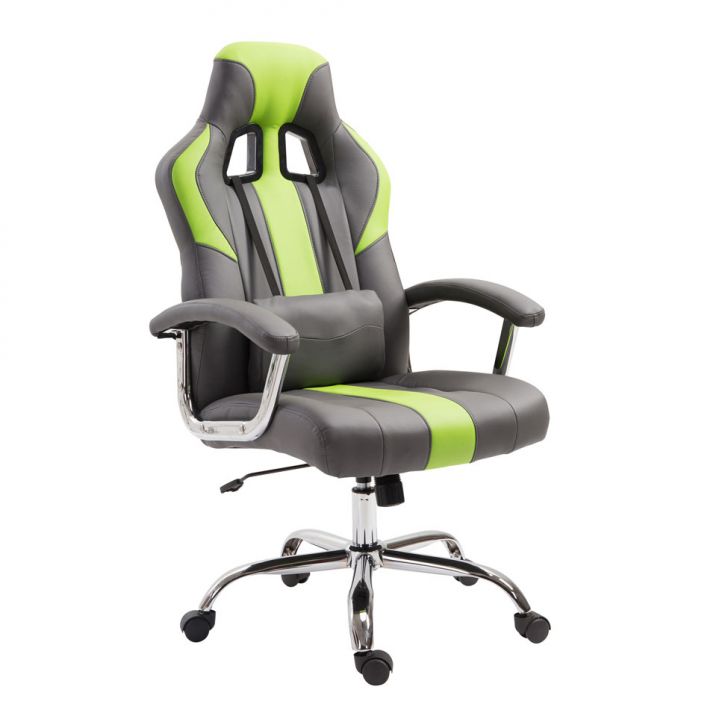 Cadeira Gamer Jaguar Cinza E Verde