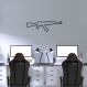 Quadro Escultura Arma AK47 120x36 Preto