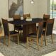 Conjunto Sala de Jantar Mesa Tampo de Madeira 6 Cadeiras Preto/Rustic Augusta Madesa