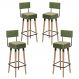 Kit 04 Bancos | Banquetas Banquetas Pés Palito Barcelona Courissimo Verde - Salaone