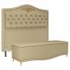 Cabeceira Cama Box Casal King 195cm Com Calçadeira Baú Imperial J02 Linho Areia - Mpozenato
