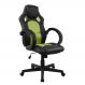 Cadeira Presidente Gamer em Couro PU Preta com Verde Pelegrin PEL – 3002