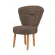 Poltrona para Recepção Camarim Sala de Jantar Ergonômica Tecido Veludo Pés de Madeira