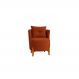 Poltrona Orgânica Curva Luna Veludo Terracota - Montanaris Decor