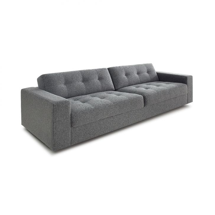 Sofá 3 Lugares Lucca Linho Cinza 240 Cm
