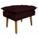 Puff Decorativo para Sala de Estar Opala Suede Bordô- Montanaris Decor