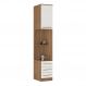 Guarda Roupa Modulado Irlanda 1 Porta com Mesa de Cabeceira Amêndola/Branco - Demartêz