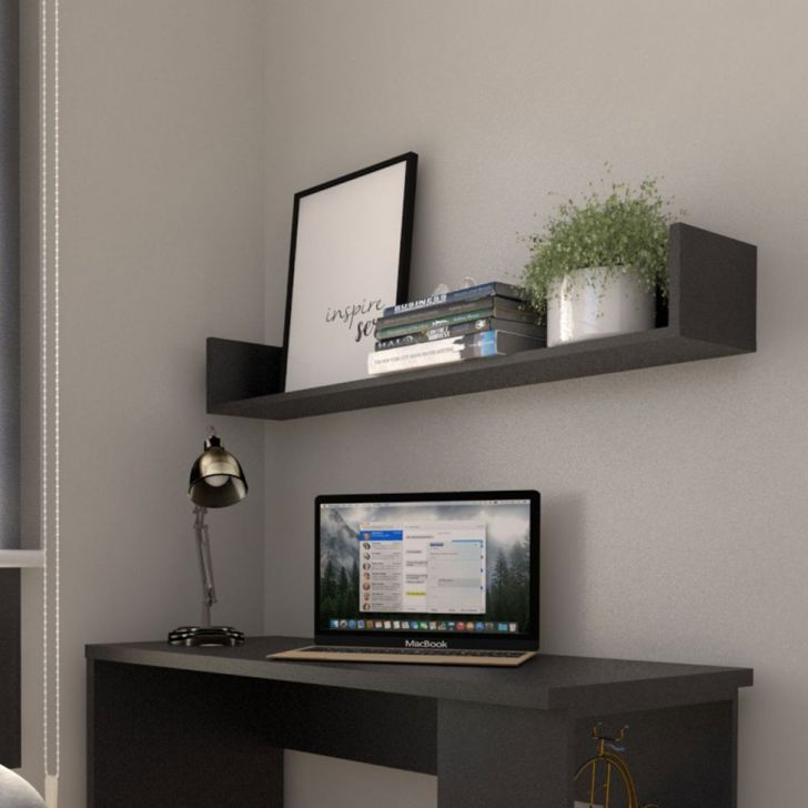 Prateleira KitCubos Preta 90 cm