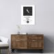Quadro Gênero Musical Pop 60x43 Filete Branco Branco
