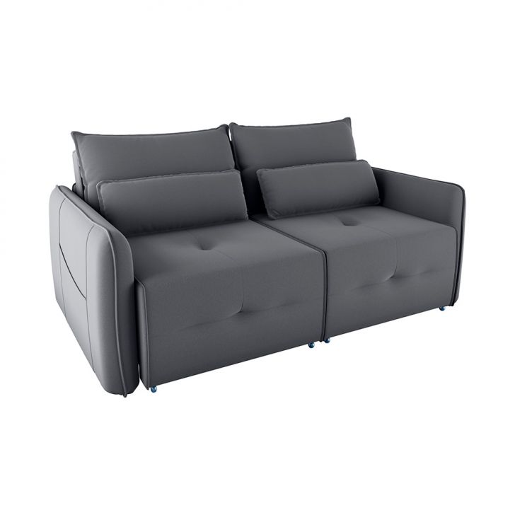 Image of Sofá 3 Lugares Retrátil E Reclinável Celine Veludo Cinza 205 Cm PLA-MO895UP25OHYMOB