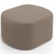 Puff Decorativo Orgânico para Living Quarto 70cm Doha W01 Bouclê Bege - Lyam Decor