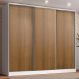 Guarda Roupa Infantil 100% MDF Madesa Logan 3 Portas de Correr - Branco/Rustic