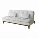 Sofá-Cama 3 Lugares Casal Amanda com Pés de Madeira Branco