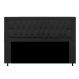 Cabeceira Casal Lunna 140 CM Suede Preto - D A Decor