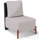 Poltrona Decorativa Sala de Estar Living Pés Madeira Hungria L02 Couríssimo Preto Linho Bege - Lyam